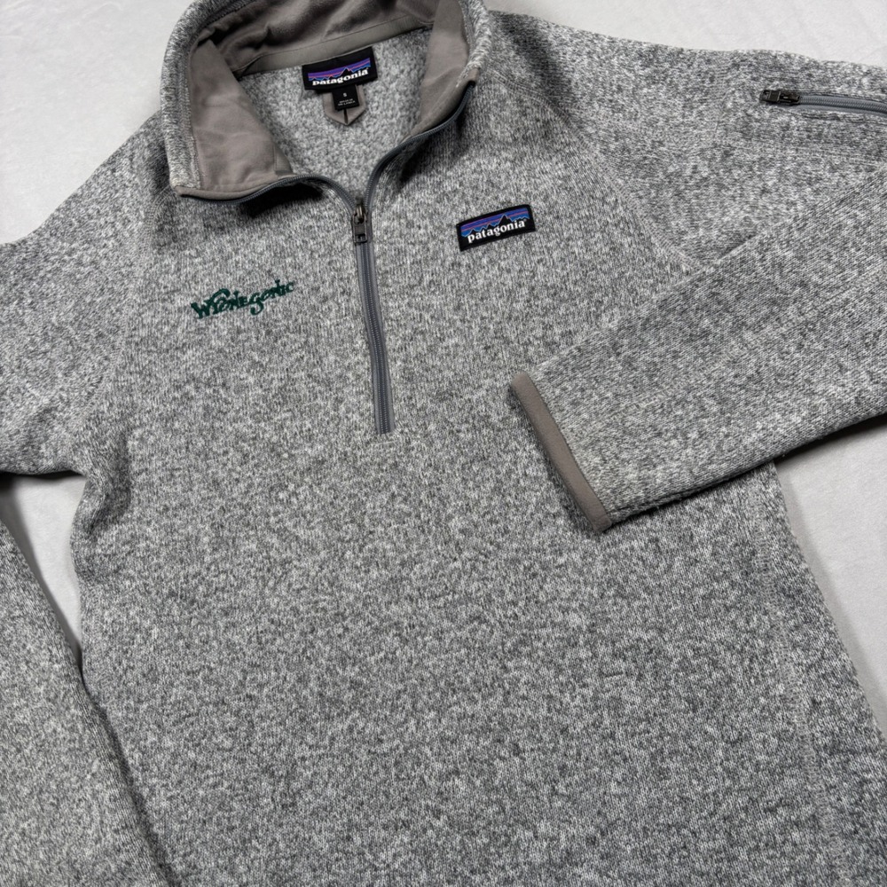 Patagonia Better Sweater Pullover Womens Small Grey 1/4 Zip Fleece Wyonegonic